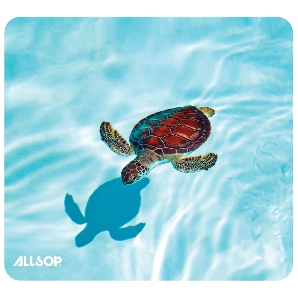 Allsop Naturesmart Mouse Pad Turtle Design Soft Non-Skid Base 8.5 in X 8 in